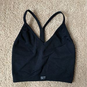 Black SET ACTIVE top